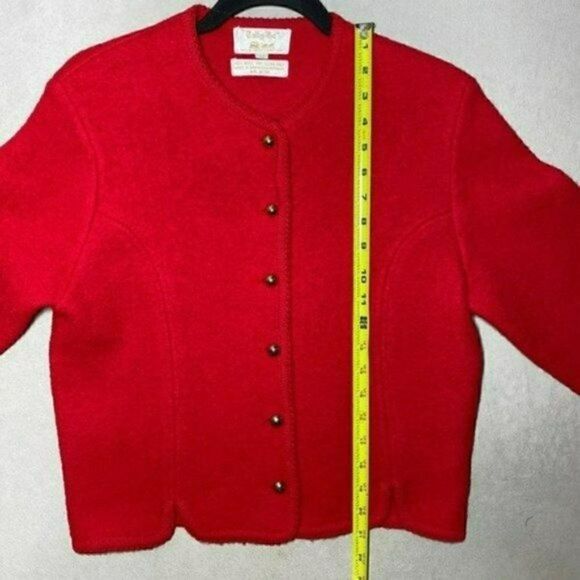 100% wool red jacket Women's Size 12 - Picture 10 of 11